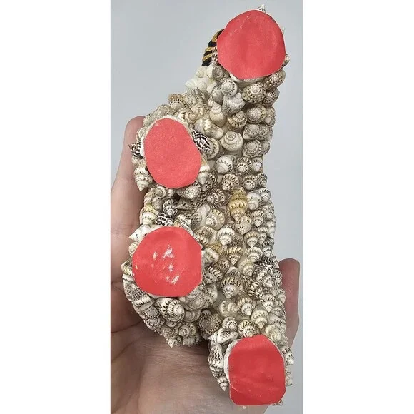 Sea Shell Encrusted Elephant Figurine Shell Covered Hand Made Statue Philippines - Picture 6 of 8